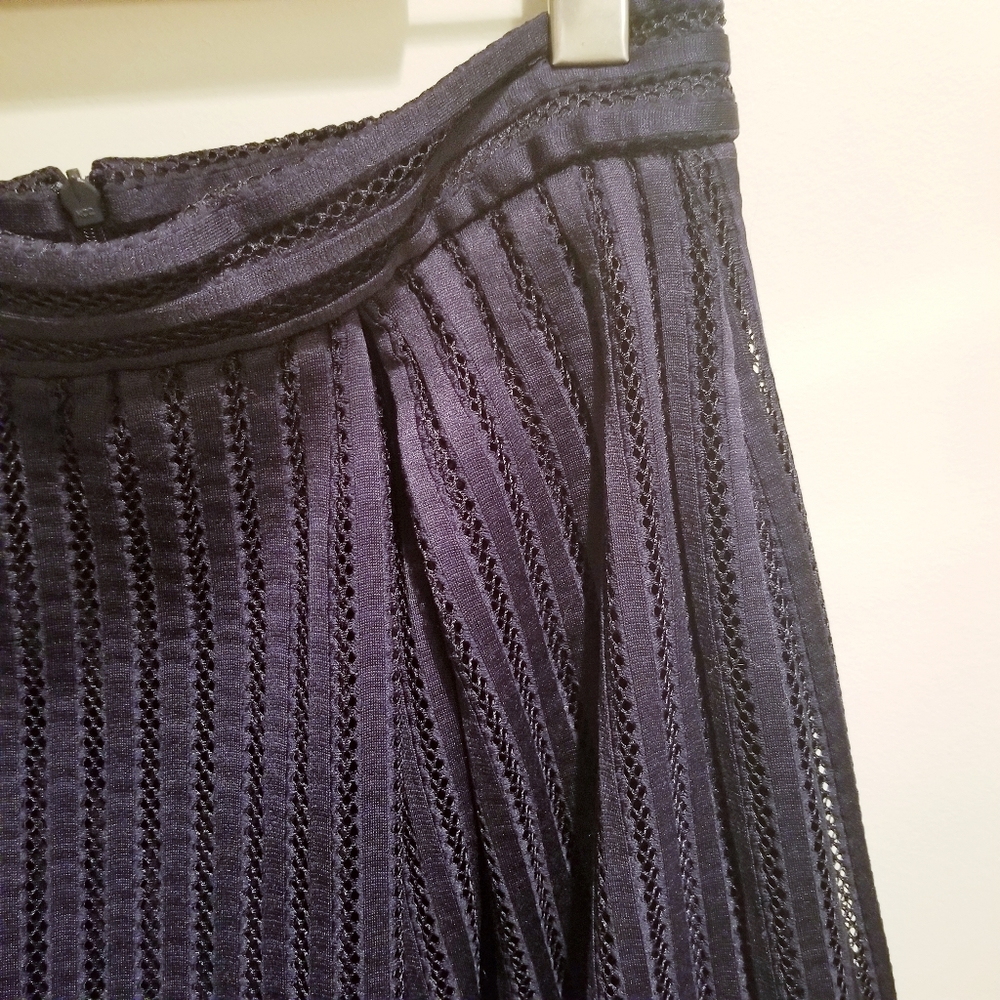Faith and Joy | Navy Blue Bubble A-line Skirt - Picture 2 of 7